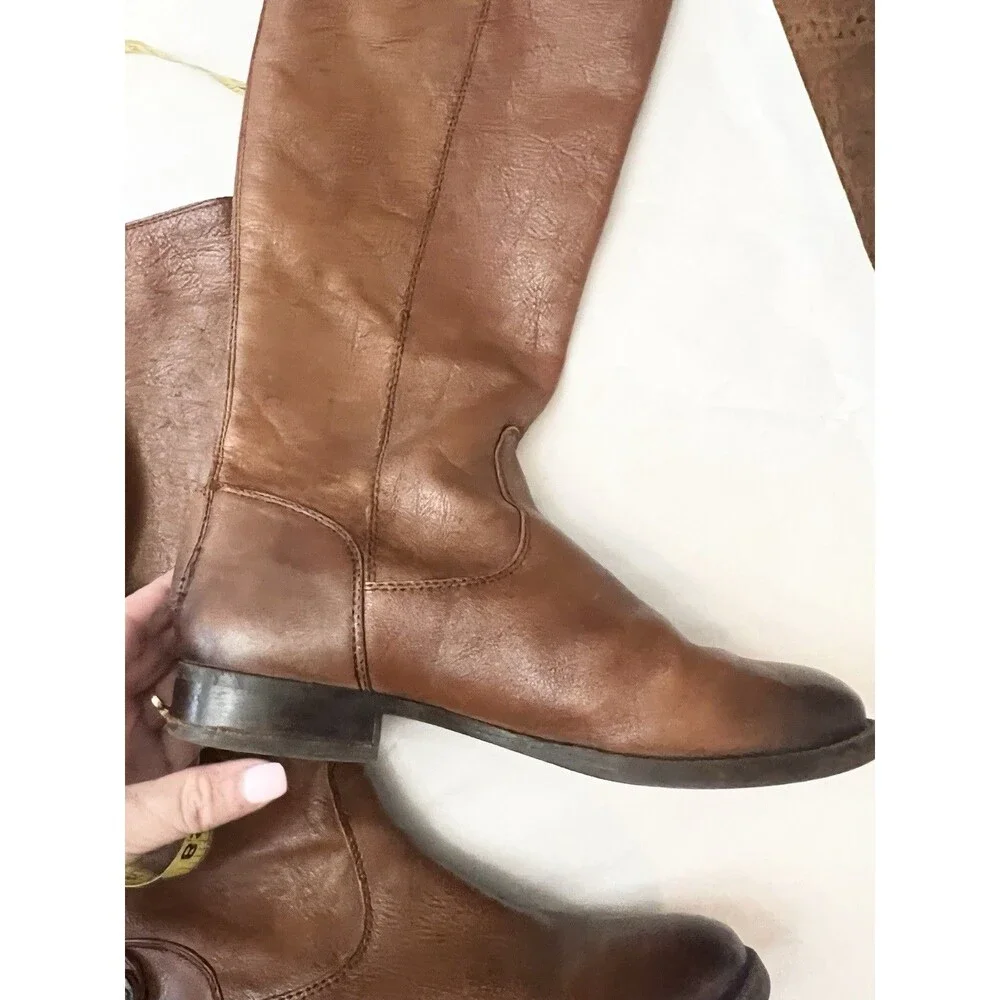 ARTURO CHIANG Brown Ombre Fierce Riding Boots 8.5 Tall